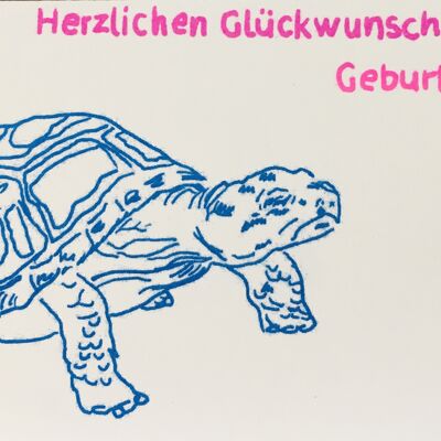 Karte Schildkröte Herzlichen Glückwunsch zum Geburtstag