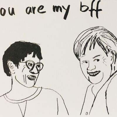 Karte Merkel und AKK You are my bff