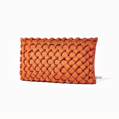 Neosmock Rectangular Cushion - Burnt Orange