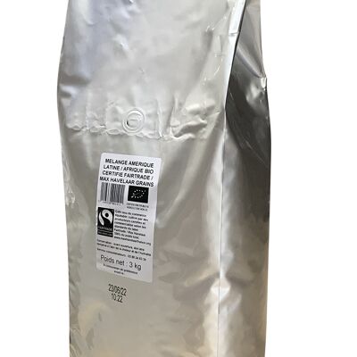 Coffee Sati Mixture of Latin America and Africa Organic Fair Trade 3kg beans