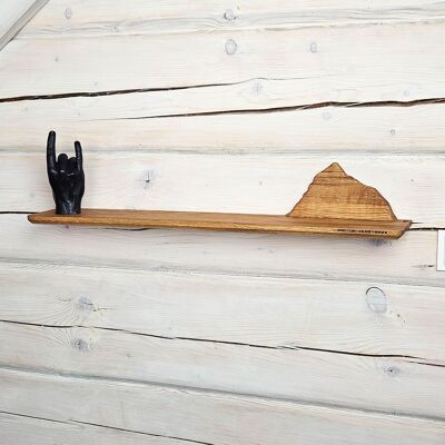 Estante de pared de madera Mount Everest: un práctico y decorativo almacenamiento de pared para interiores rústicos o modernos.