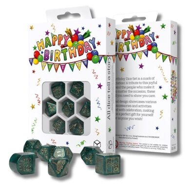 Juego de dados de feliz cumpleaños: Globos Q-WORKSHOP