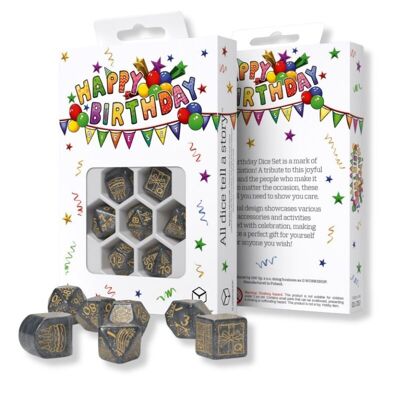 Happy Birthday Dice Set: Confetti Q-WORKSHOP