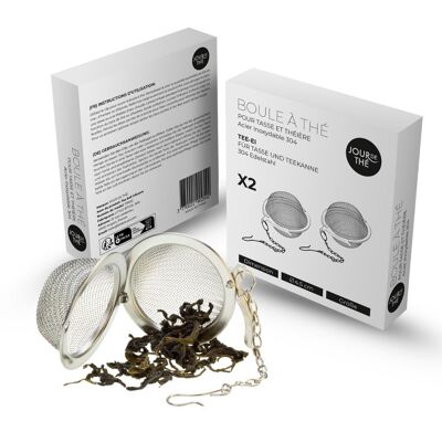 Boule à thé acier Inoxydable - Boite de 2p