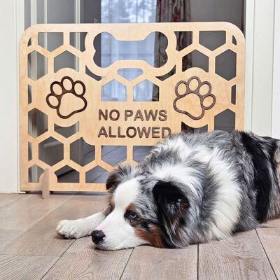 Barrière pour chien en bois fabriquée à la main, barrière autoportante pour animaux de compagnie à usage domestique