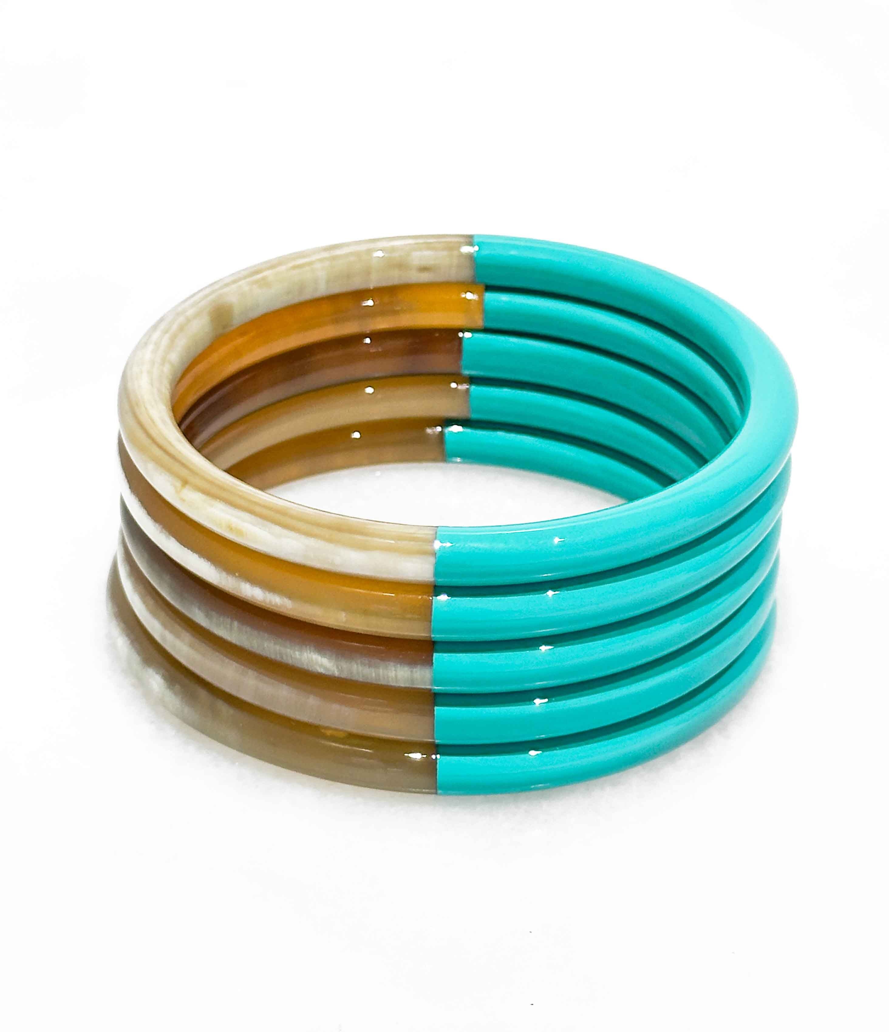 Braccialetto in corno autentico colorato 3125C