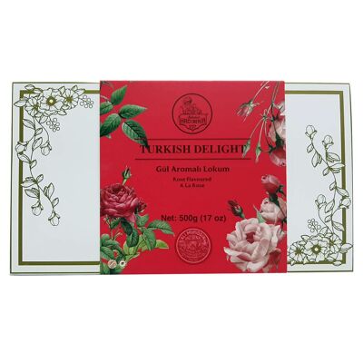 Hacı Bekir Délice turc aromatisé à la rose, 500 g