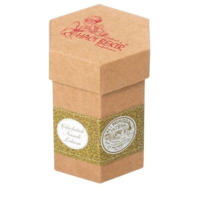 Délice turc à la menthe enrobé de chocolat amer, boîte en papier kraft, 125 g