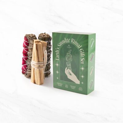 Set regalo rituale Earth's Smudge: purifica, radica e solleva