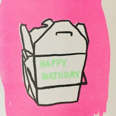 Takeout Happy Birthday card