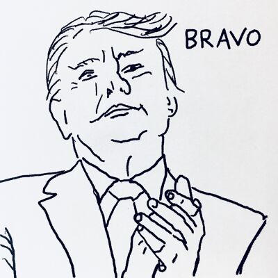 Karte Donald Trump Bravo