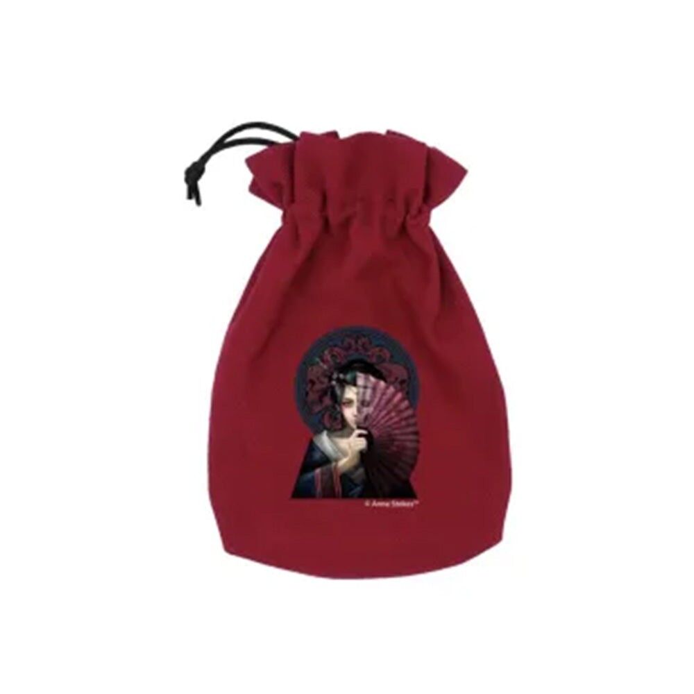 Anne Stokes Dice Pouch: Teschio di Geisha Q-Workshop