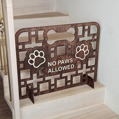 Barrière autoportante en bois pour animaux de compagnie, barrière d'intérieur facile à déplacer pour escaliers, couloirs et portes