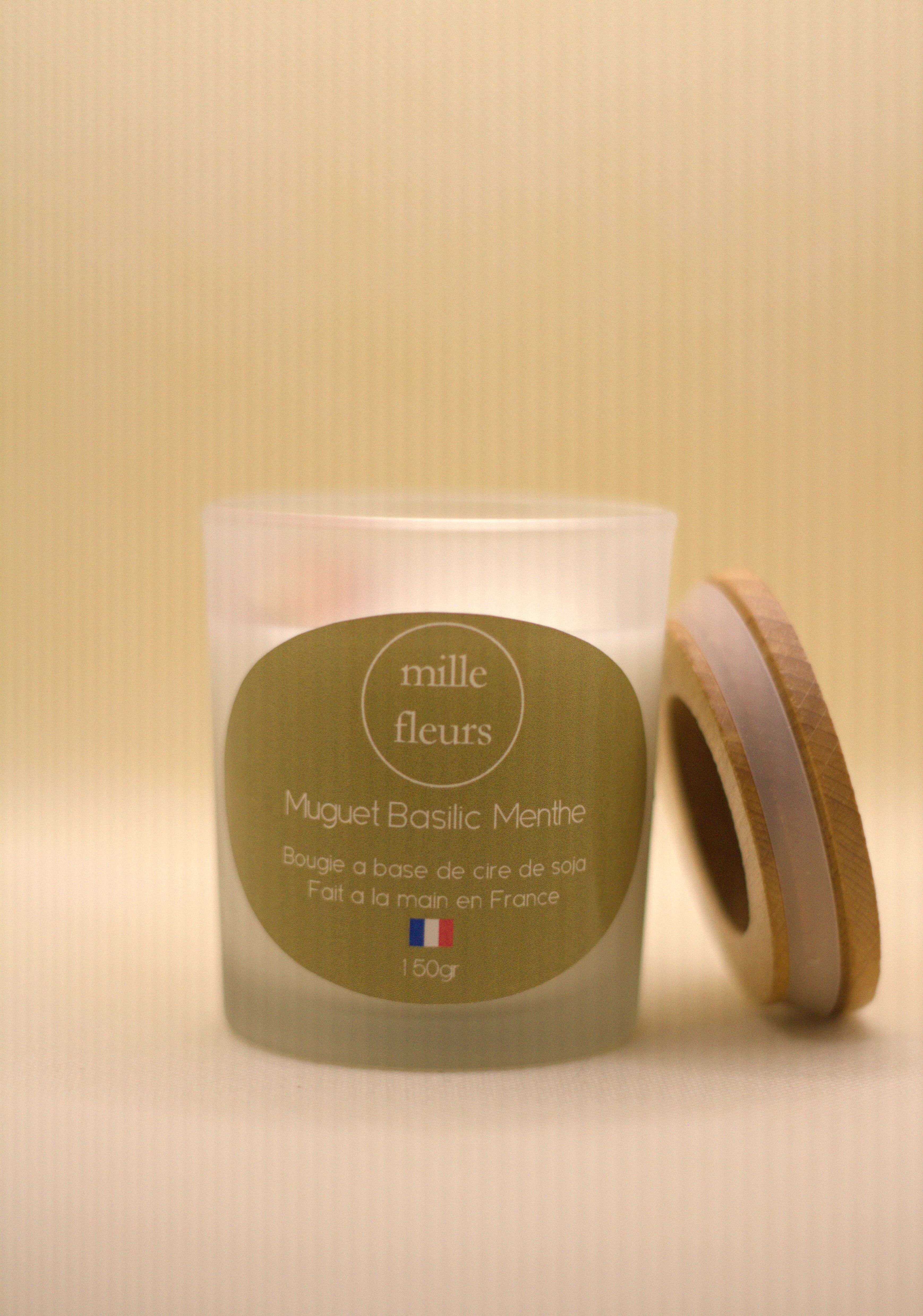 Lily of the Valley Mint Basil Scented Vegetable Candle