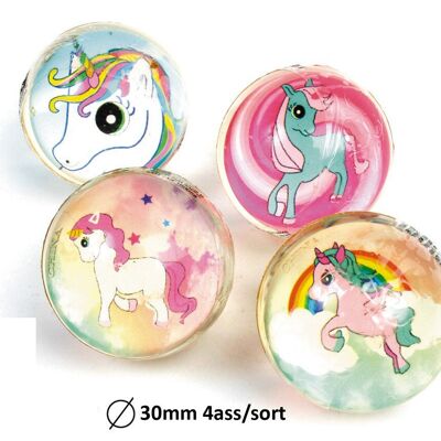 PELOTA REBOTANTE DE UNICORNIO DE 3 CM