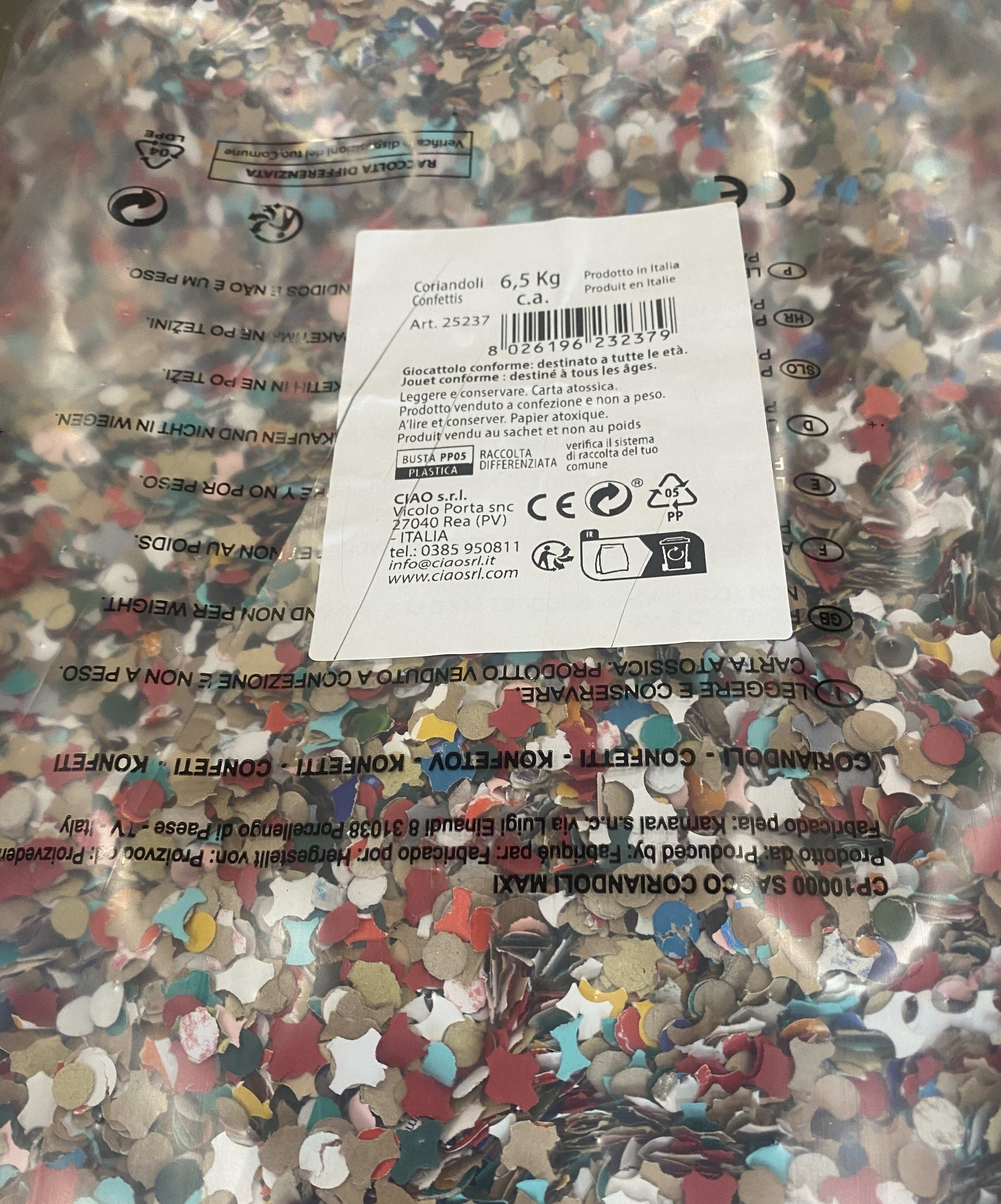 CONFETTI 6.5KG DI LUSSO