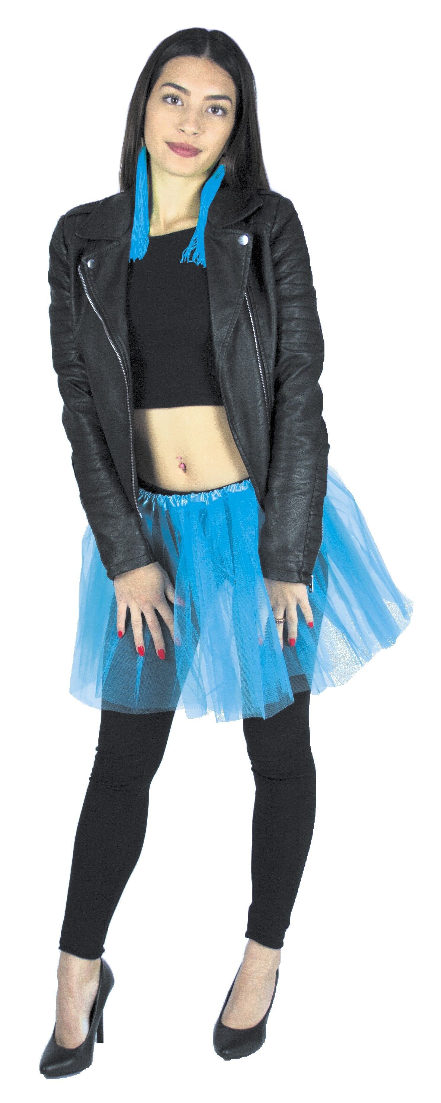 TUTU BLU FLUORESCENTE 35CM
