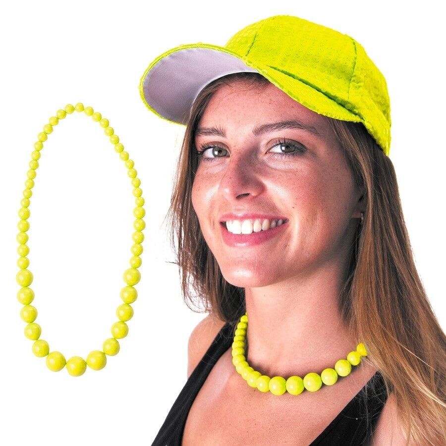 COLLANA DI PERLE GIALLO NEON