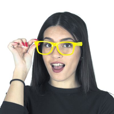 YELLOW NEON GLASSES WITHOUT GLASS