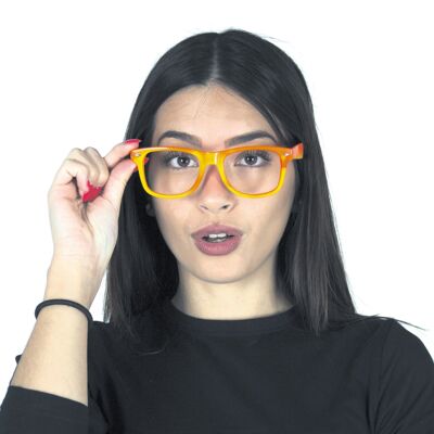 NEON ORANGE GLASSES WITHOUT GLASS