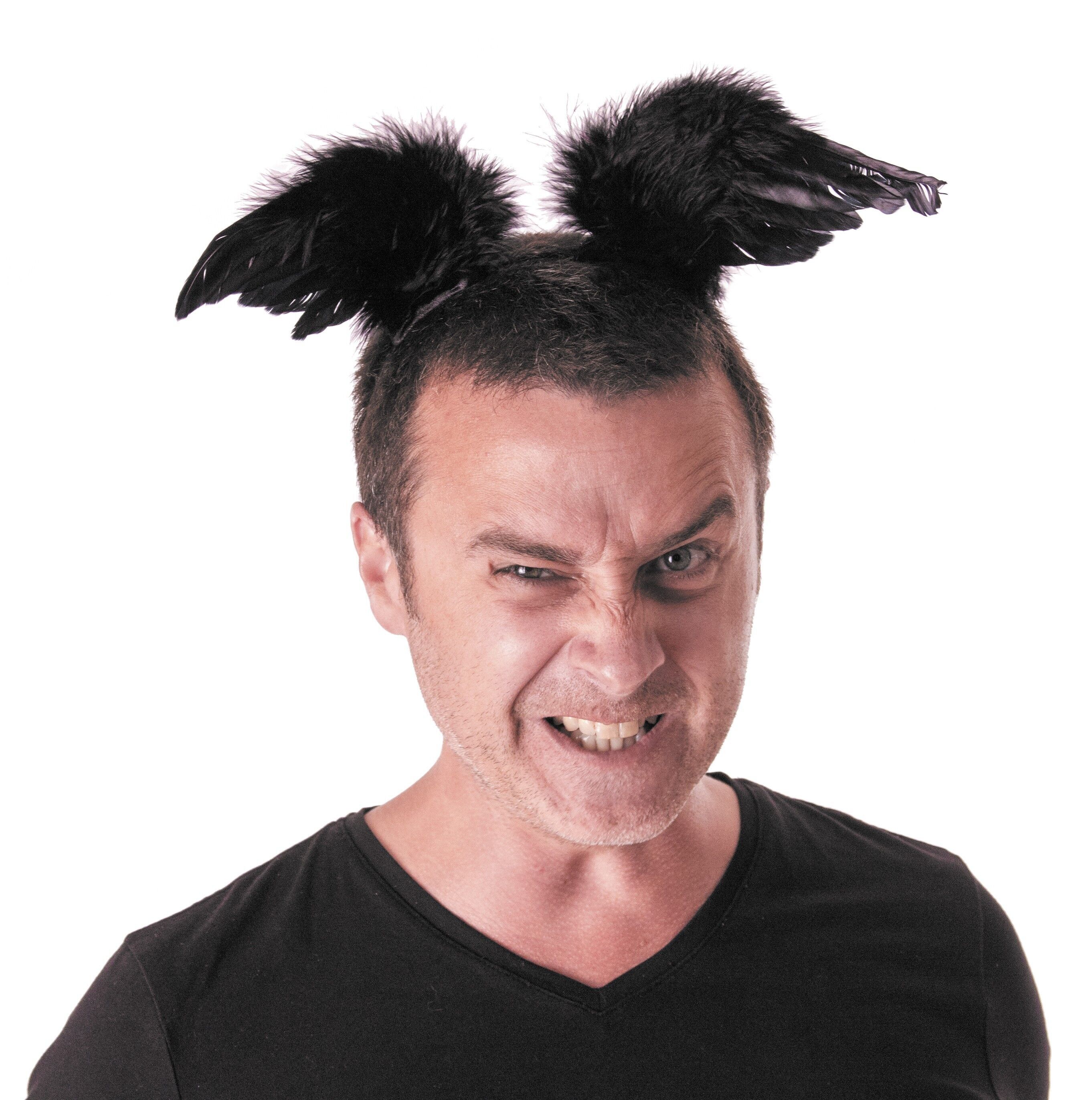 BLACK ANGEL WINGS HEADBAND