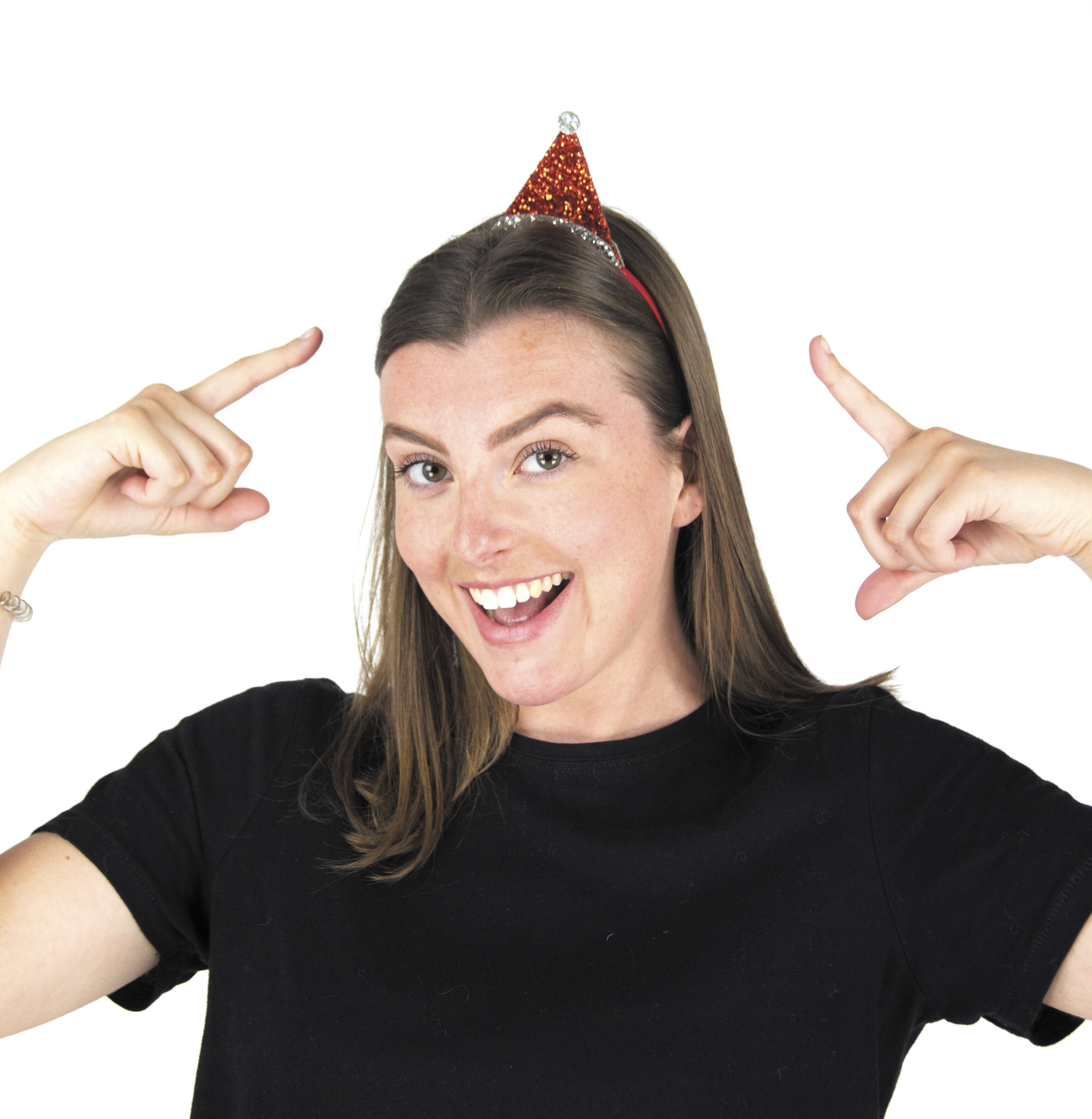 FASCIA PER CAPPELLO DI NATALE CON GLITTER