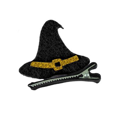 BARRETTE CHAPEAU DE SORCIERE FEUTRINE