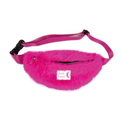 NEON PINK FAUX FAUX BELT BAG