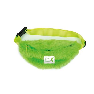 BORSA DA MARSUPIO IN PELLICCIA VERDE NEON