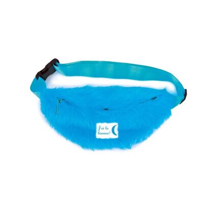 NEON BLUE FAUX FAUX BELT BAG