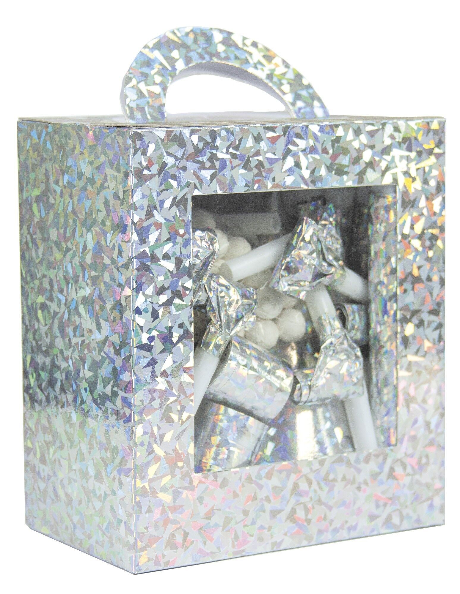 SCATOLA PER FESTA DA 10 PERSONE CON OLOGRAMMA ARGENTO