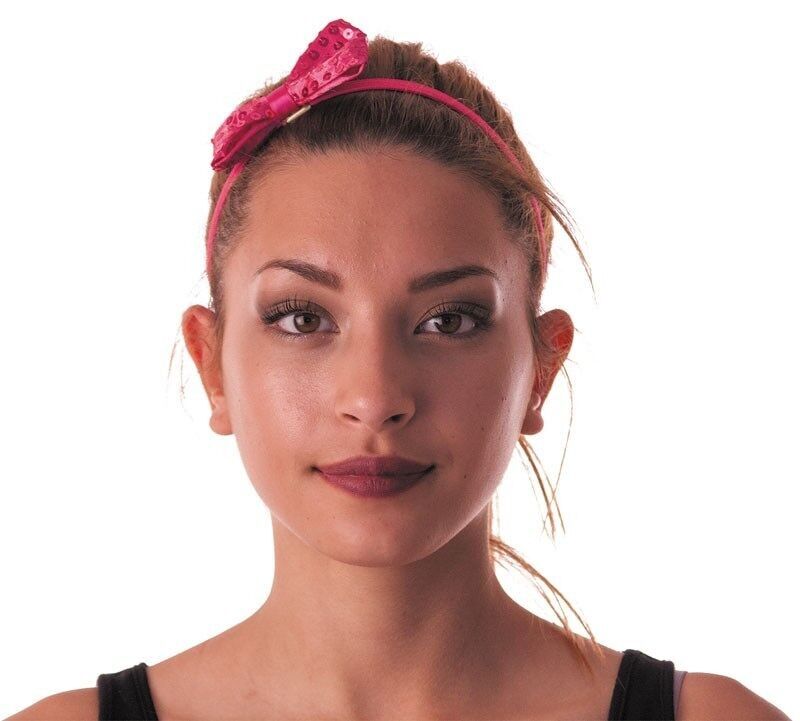 PAPILLON CON PAILLETTES 8 CM X 4 CM ROSA