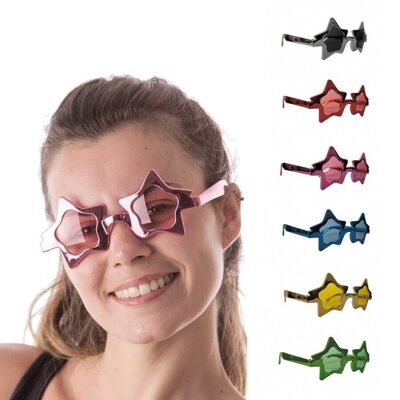 STAR METAL GLASSES 6 COLOR ASS