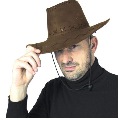 CHAPEAU BUFFALO LUXE MARRON