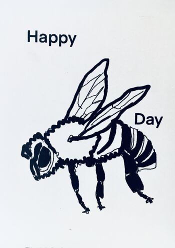 Carte d'abeille Happy Day