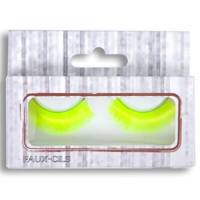 NEON YELLOW FALSE EYELASHES