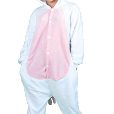 PINK AND WHITE UNICORN KIGURUMI COSTUME FOR CHILDREN SIZE 11/14 YEARS