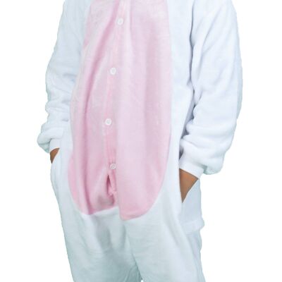 PINK AND WHITE UNICORN KIGURUMI COSTUME FOR CHILDREN SIZE 7/9 YEARS