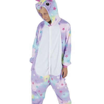 UNICORN KIGURUMI COSTUME WITH STARS CHILDREN SIZE 7/9 YEARS