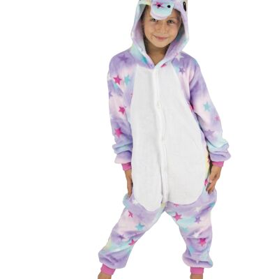 UNICORN KIGURUMI COSTUME WITH STARS CHILDREN SIZE 4/6 YEARS