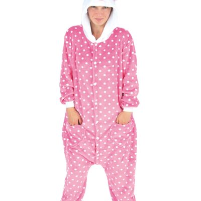 Adult Pink Cat Kigurumi Costume