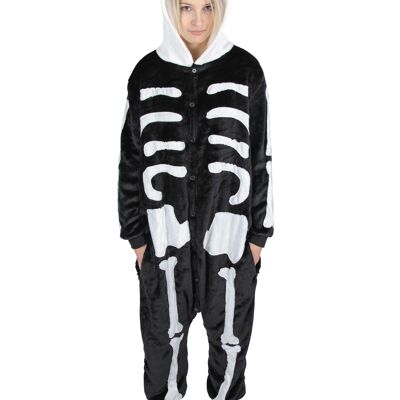 COSTUME DA SCHELETRO KIGURUMI PER ADULTI