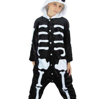 COSTUME KIGURUMI DA SCHELETRO PER BAMBINI TAGLIA 7/9 ANNI