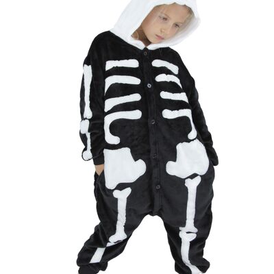 COSTUME KIGURUMI DA SCHELETRO PER BAMBINI TAGLIA 4/6 ANNI