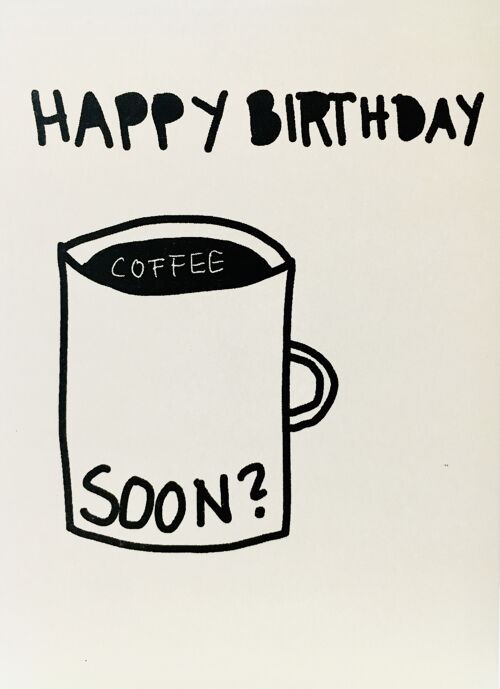 Karte Kaffee Happy Birthday