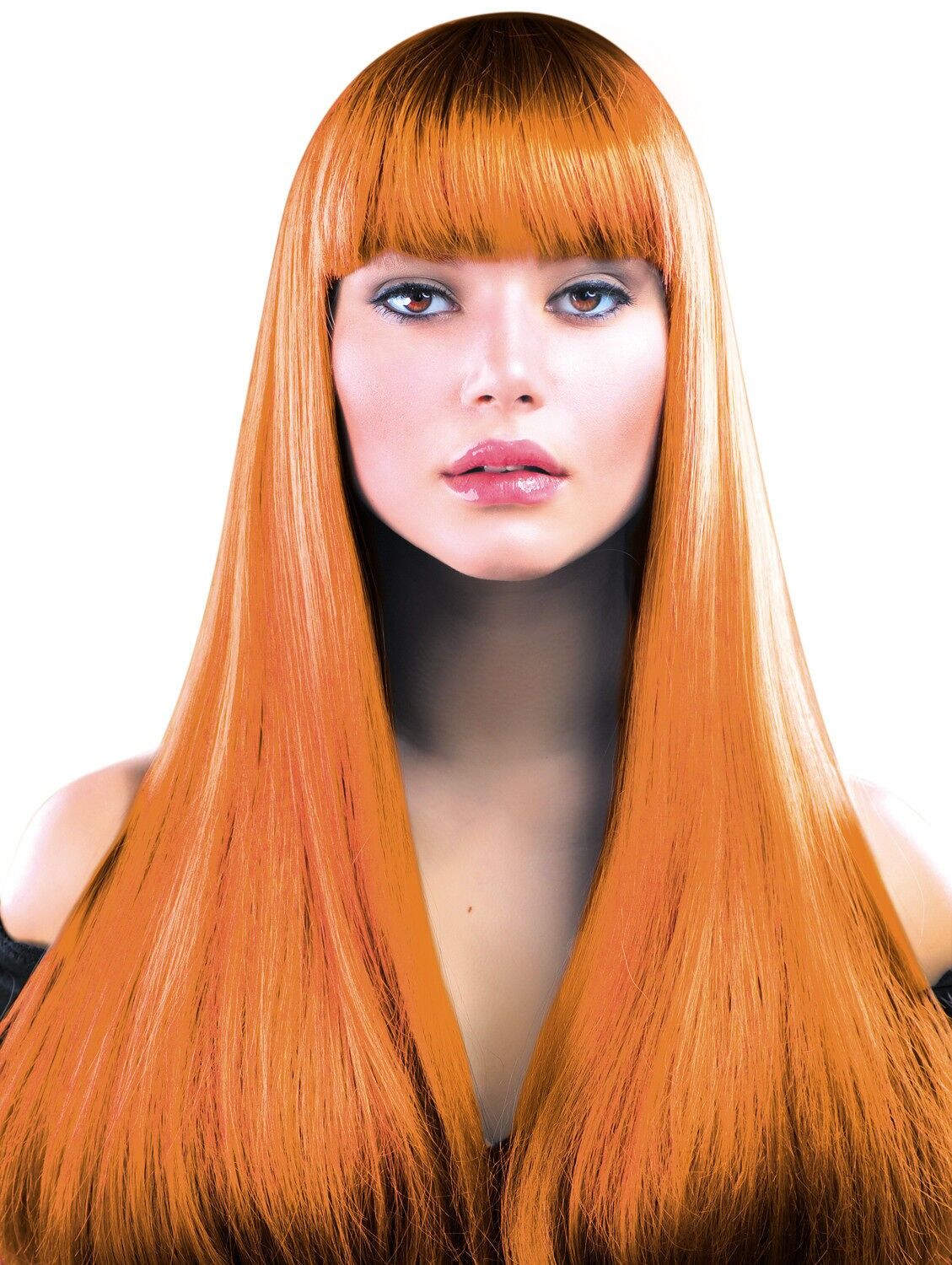 PARRUCCA ARANCIONE NEON LOLA