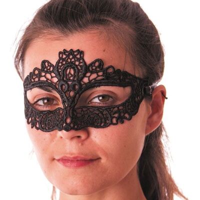 LOUP TISSU DENTELLE NOIR