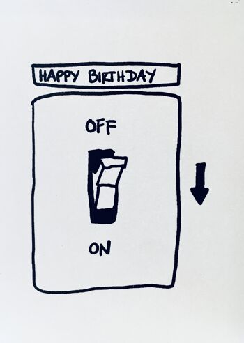 Interrupteur d'éclairage de carte Happy Birthday