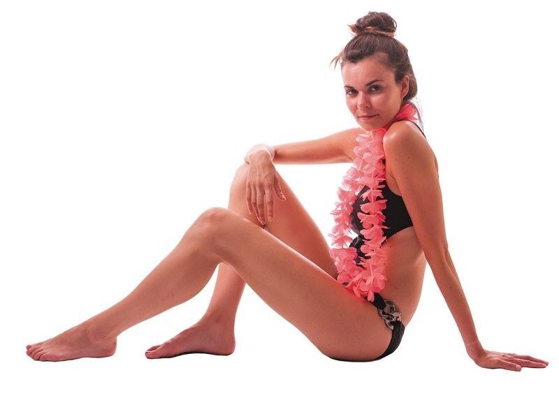 COLLANA HAWAIIANA ROSA NEON