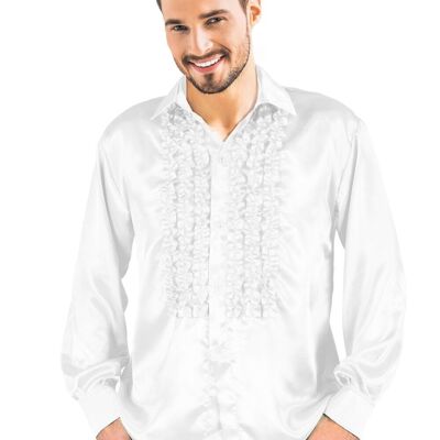 CAMICIA DISCO IN RASO BIANCO